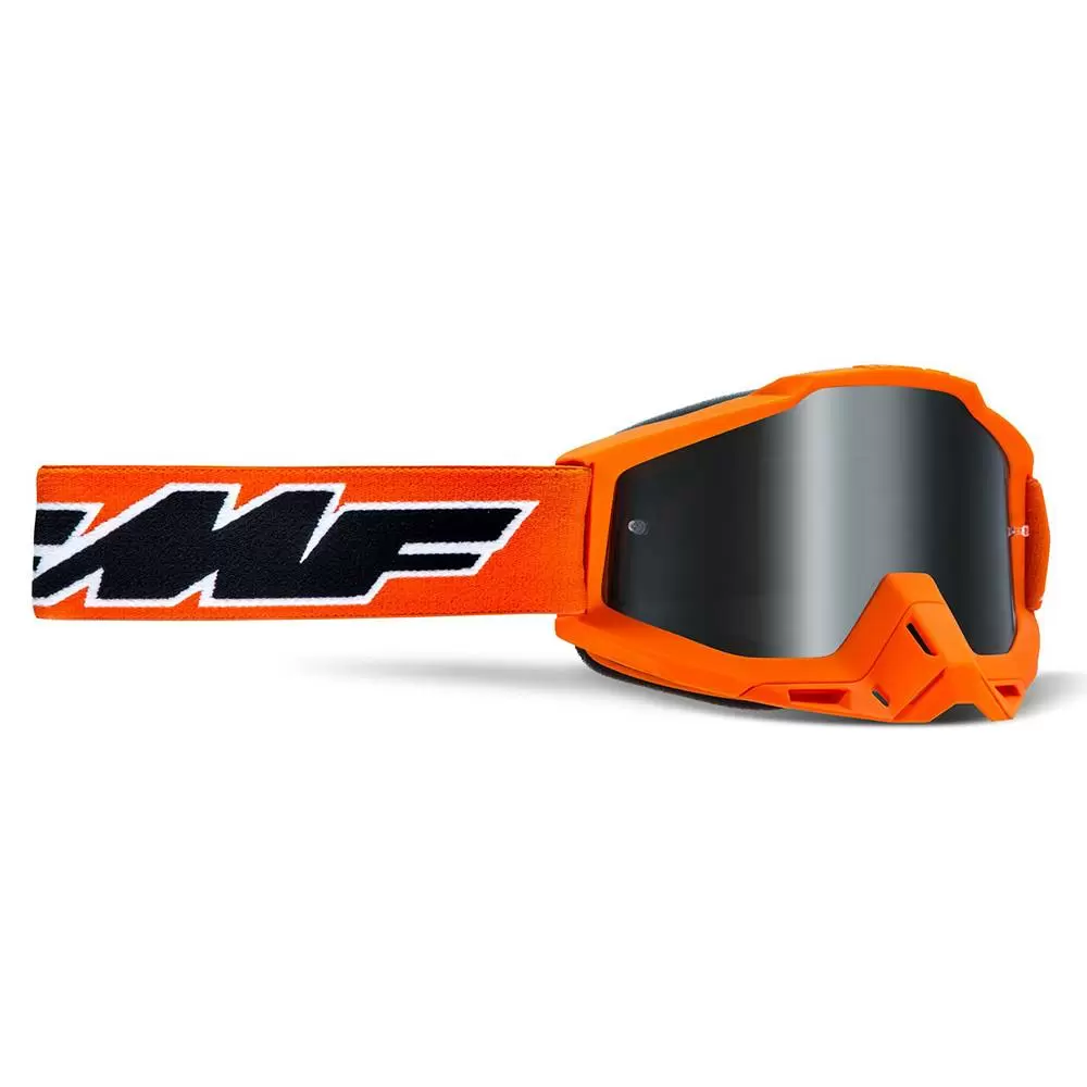 100% FMF Powerbomb Rocket Orange Silver Mirror Lens Motocross Goggles 3 100% FMF Powerbomb Rocket Orange Silver Mirror Lens Motocross Goggles