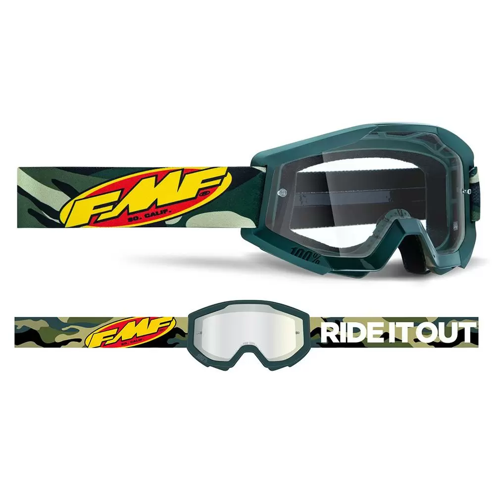 100% FMF Powercore Assault Camo Clear Lens Motocross Goggles 4 100% FMF Powercore Assault Camo Clear Lens Motocross Goggles - Image 2