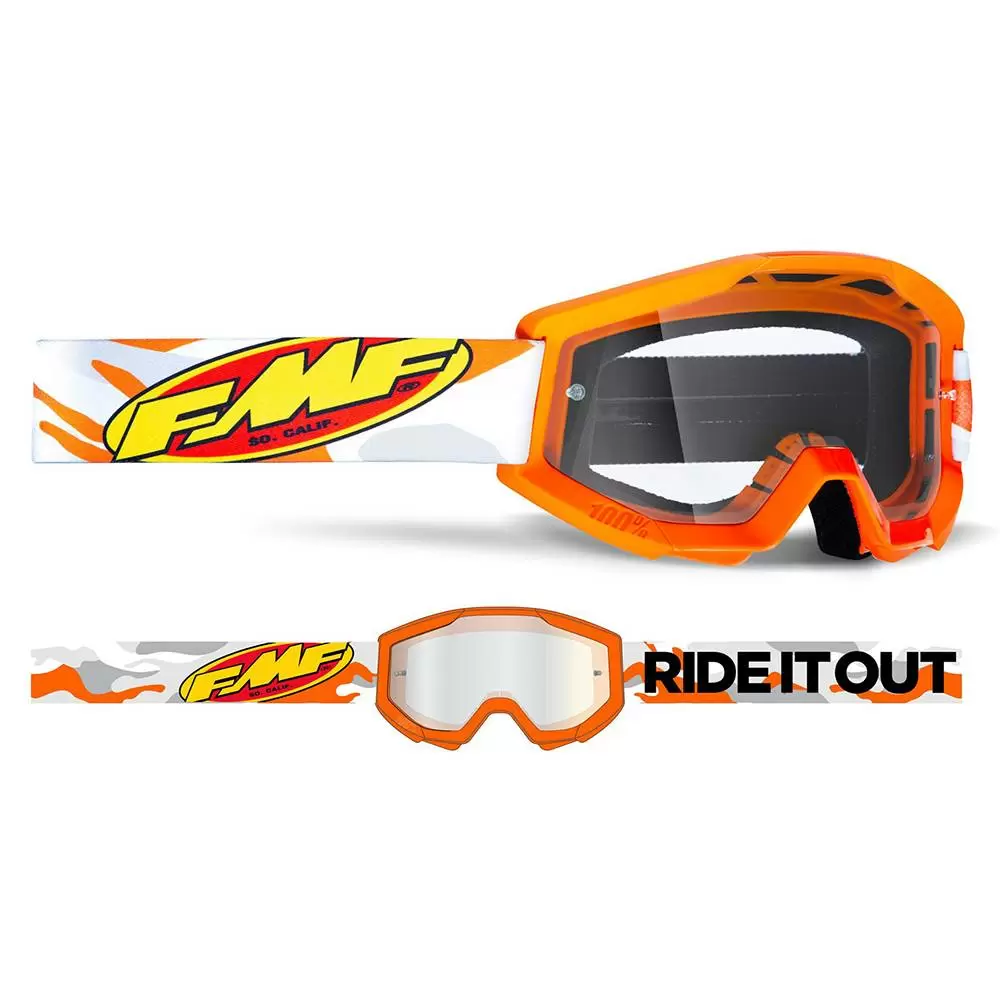 100% FMF Powercore Assault Grey Clear Lens Motocross Goggles 4 100% FMF Powercore Assault Grey Clear Lens Motocross Goggles - Image 2