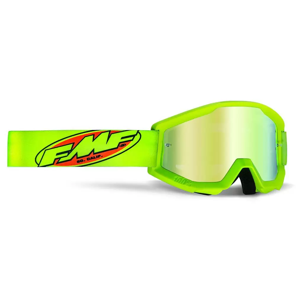 100% FMF Powercore Core Yellow Gold Mirror Lens Motocross Goggles 3 100% FMF Powercore Core Yellow Gold Mirror Lens Motocross Goggles
