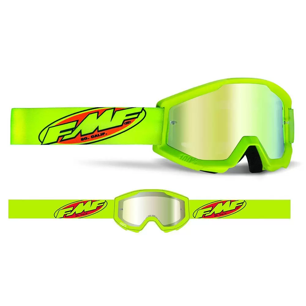 100% FMF Powercore Core Yellow Gold Mirror Lens Motocross Goggles 4 100% FMF Powercore Core Yellow Gold Mirror Lens Motocross Goggles - Image 2