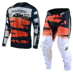 Troy Lee Designs GP Brushed Team Navy Orange Motocross Kit Combo