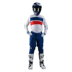 Troy Lee Designs GP Racing Stripe White Motocross Kit Combo -Motorcycle Riding Equipment Store gpkcrsw 04 jpg