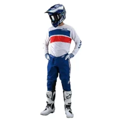 Troy Lee Designs GP Racing Stripe White Motocross Kit Combo -Motorcycle Riding Equipment Store gpkcrsw 05 jpg