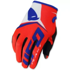 UFO Vanguard Motocross Gloves - Red White Blue -Motorcycle Riding Equipment Store gu04410b jpg