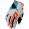 UFO Vanguard Motocross Gloves - Grey Blue Orange -Motorcycle Riding Equipment Store gu04410e 1 1