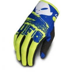 UFO Draft Neon Yellow Blue Motocross Gloves -Motorcycle Riding Equipment Store gu04452dflu 15