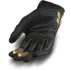 UFO Blaze Black Orange Motocross Gloves -Motorcycle Riding Equipment Store gu04453k palm 3 jpg