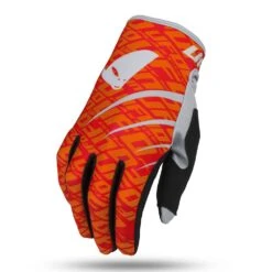 UFO Indium Motocross Gloves - Neon Red