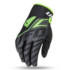 UFO Vanadium Black Neon Green Motocross Gloves -Motorcycle Riding Equipment Store gu04476 k 01 4