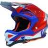 UFO Diamond Silver Red Motocross Helmet -Motorcycle Riding Equipment Store he042 3