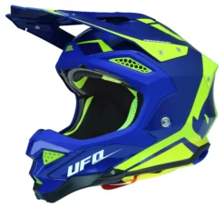 UFO Diamond Blue Neon Yellow Motocross Helmet -Motorcycle Riding Equipment Store he044 jpg