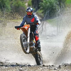 UFO Diamond Black Red Motocross Helmet -Motorcycle Riding Equipment Store he047 action 3 jpg