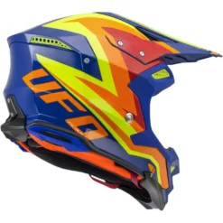 UFO Diamond Blue Yellow Orange Motocross Helmet 14 UFO Diamond Blue Yellow Orange Motocross Helmet -Motorcycle Riding Equipment Store he050 1 jpg