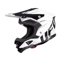 UFO Diamond Black White Motocross Helmet