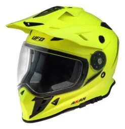 UFO Akan Neon Yellow Dual Sport Helmet