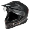 UFO Akan Solid Black Dual Sport Helmet -Motorcycle Riding Equipment Store he120 k 13