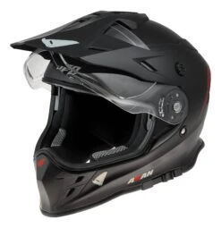 UFO Akan Solid Black Dual Sport Helmet