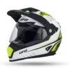 UFO Aries Black White Neon Green Dual Sport Helmet 2 UFO Aries Black White Neon Green Dual Sport Helmet -Motorcycle Riding Equipment Store he139 w 01 1