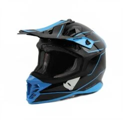 UFO Intrepid Motocross Helmet - Black Blue -Motorcycle Riding Equipment Store he144 001 1 3
