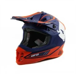 UFO Intrepid Motocross Helmet - Blue Orange -Motorcycle Riding Equipment Store he145 001 1 3