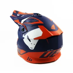 UFO Intrepid Motocross Helmet - Blue Orange -Motorcycle Riding Equipment Store he145 05 2 jpg