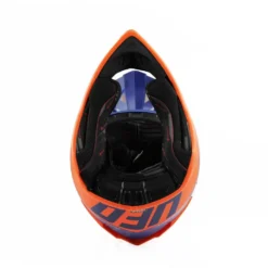 UFO Intrepid Motocross Helmet - Blue Orange -Motorcycle Riding Equipment Store he145 07 2 jpg
