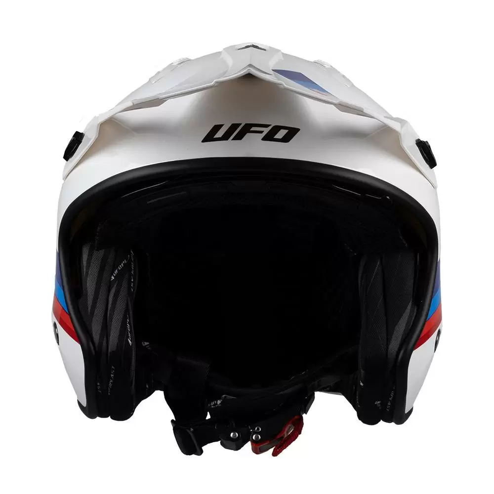 UFO Sheratan Jet Open Face Helmet - White Red Blue 12 UFO Sheratan Jet Open Face Helmet - White Red Blue - Image 10