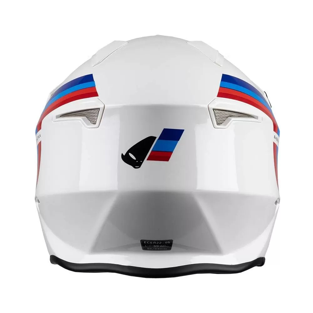 UFO Sheratan Jet Open Face Helmet - White Red Blue 13 UFO Sheratan Jet Open Face Helmet - White Red Blue - Image 11