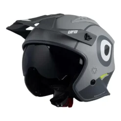 UFO Sheratan Jet Open Face Helmet - Grey -Motorcycle Riding Equipment Store he148 01 jpg