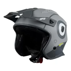 UFO Sheratan Jet Open Face Helmet - Grey -Motorcycle Riding Equipment Store he148 02 jpg