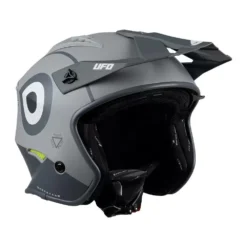 UFO Sheratan Jet Open Face Helmet - Grey -Motorcycle Riding Equipment Store he148 03 jpg