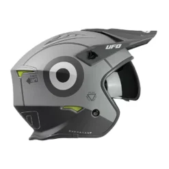 UFO Sheratan Jet Open Face Helmet - Grey -Motorcycle Riding Equipment Store he148 09 jpg