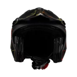 UFO Sheratan Net Open Face Helmet - Jet Black -Motorcycle Riding Equipment Store he149 05 jpg
