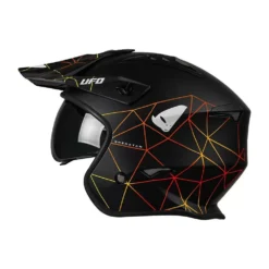 UFO Sheratan Net Open Face Helmet - Jet Black -Motorcycle Riding Equipment Store he149 08 jpg