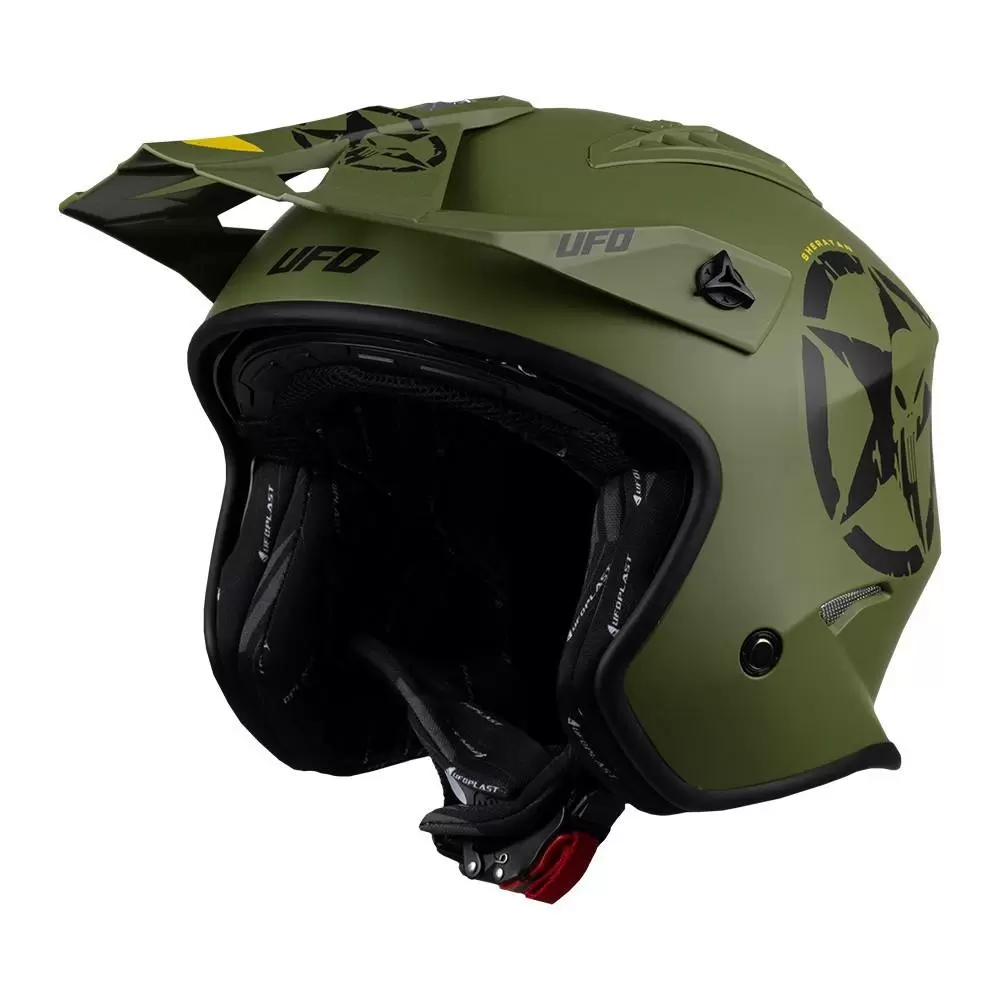 UFO Sheratan Jet Open Face Helmet - Military Green 9 UFO Sheratan Jet Open Face Helmet - Military Green - Image 7
