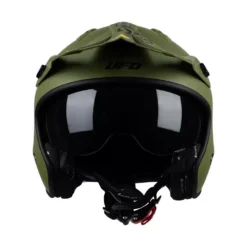 UFO Sheratan Jet Open Face Helmet - Military Green 24 UFO Sheratan Jet Open Face Helmet - Military Green -Motorcycle Riding Equipment Store he150 04 jpg