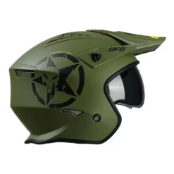 UFO Sheratan Jet Open Face Helmet - Military Green 29 UFO Sheratan Jet Open Face Helmet - Military Green -Motorcycle Riding Equipment Store he150 09 jpg