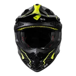 UFO Intrepid Motocross Helmet - Grey Black Neon Yellow -Motorcycle Riding Equipment Store he155 03 jpg