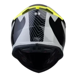 UFO Intrepid Motocross Helmet - Grey Black Neon Yellow -Motorcycle Riding Equipment Store he155 04 jpg