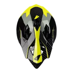 UFO Intrepid Motocross Helmet - Grey Black Neon Yellow -Motorcycle Riding Equipment Store he155 05 jpg