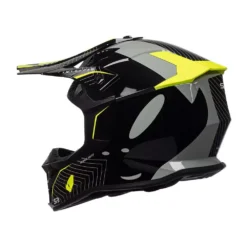 UFO Intrepid Motocross Helmet - Grey Black Neon Yellow -Motorcycle Riding Equipment Store he155 06 jpg