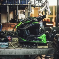 UFO Intrepid Motocross Helmet - Grey Black Neon Green 27 UFO Intrepid Motocross Helmet - Grey Black Neon Green -Motorcycle Riding Equipment Store he156 08 jpg