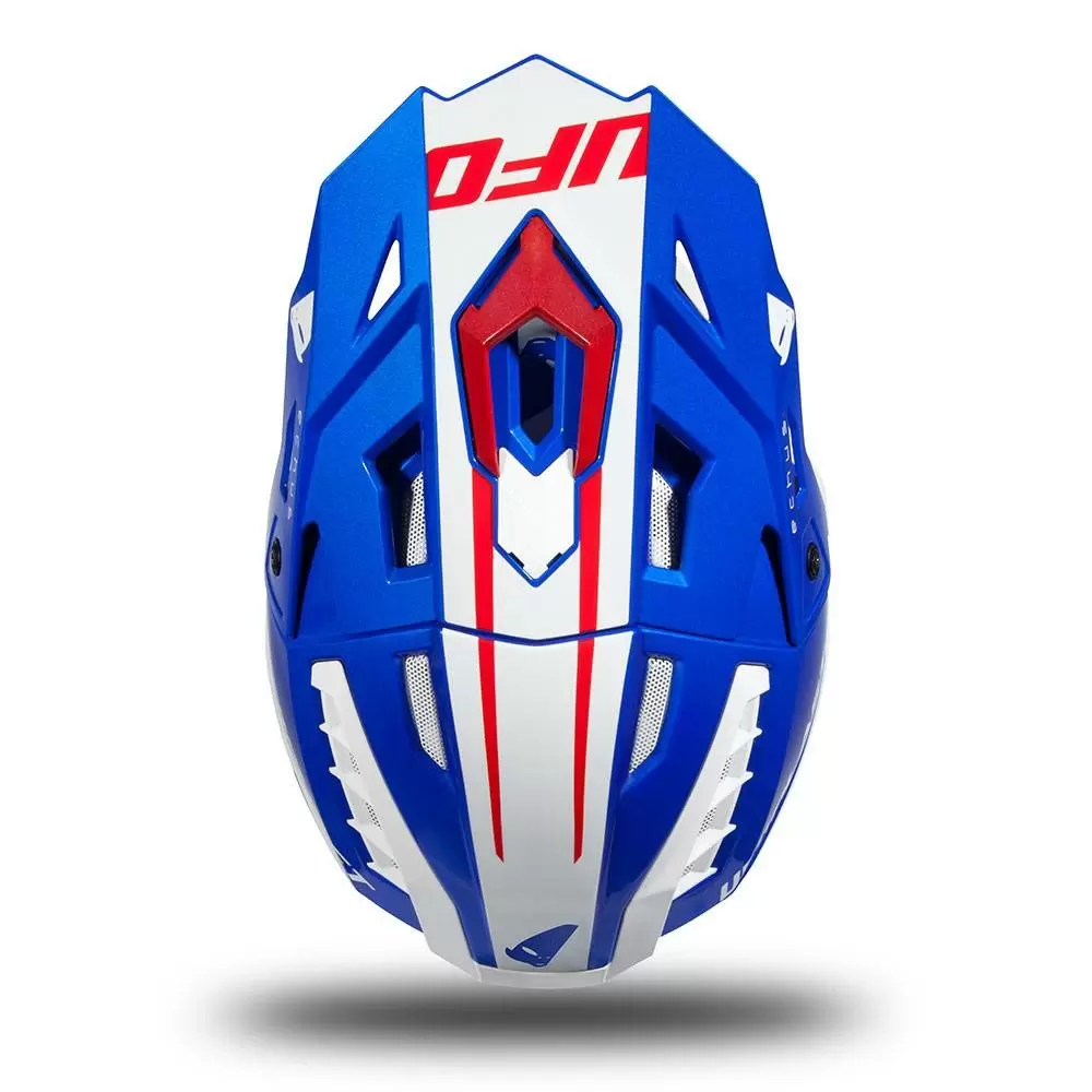 UFO Echus Blue White Red Gloss Motocross Helmet 5 UFO Echus Blue White Red Gloss Motocross Helmet - Image 3