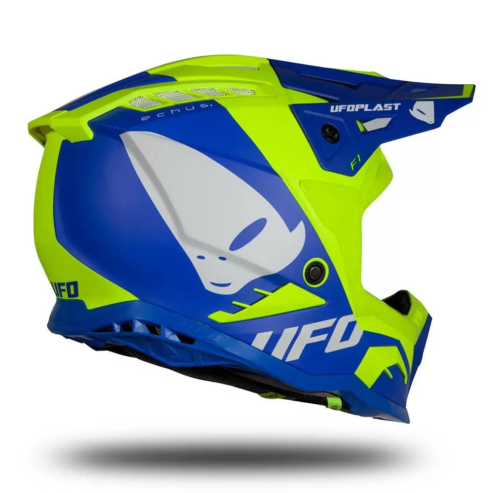 UFO Echus Blue Neon Yellow Motocross Helmet 9 UFO Echus Blue Neon Yellow Motocross Helmet - Image 7