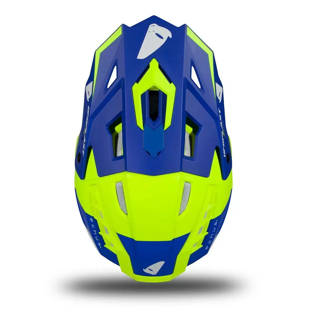 UFO Echus Blue Neon Yellow Motocross Helmet 17 UFO Echus Blue Neon Yellow Motocross Helmet - Image 15