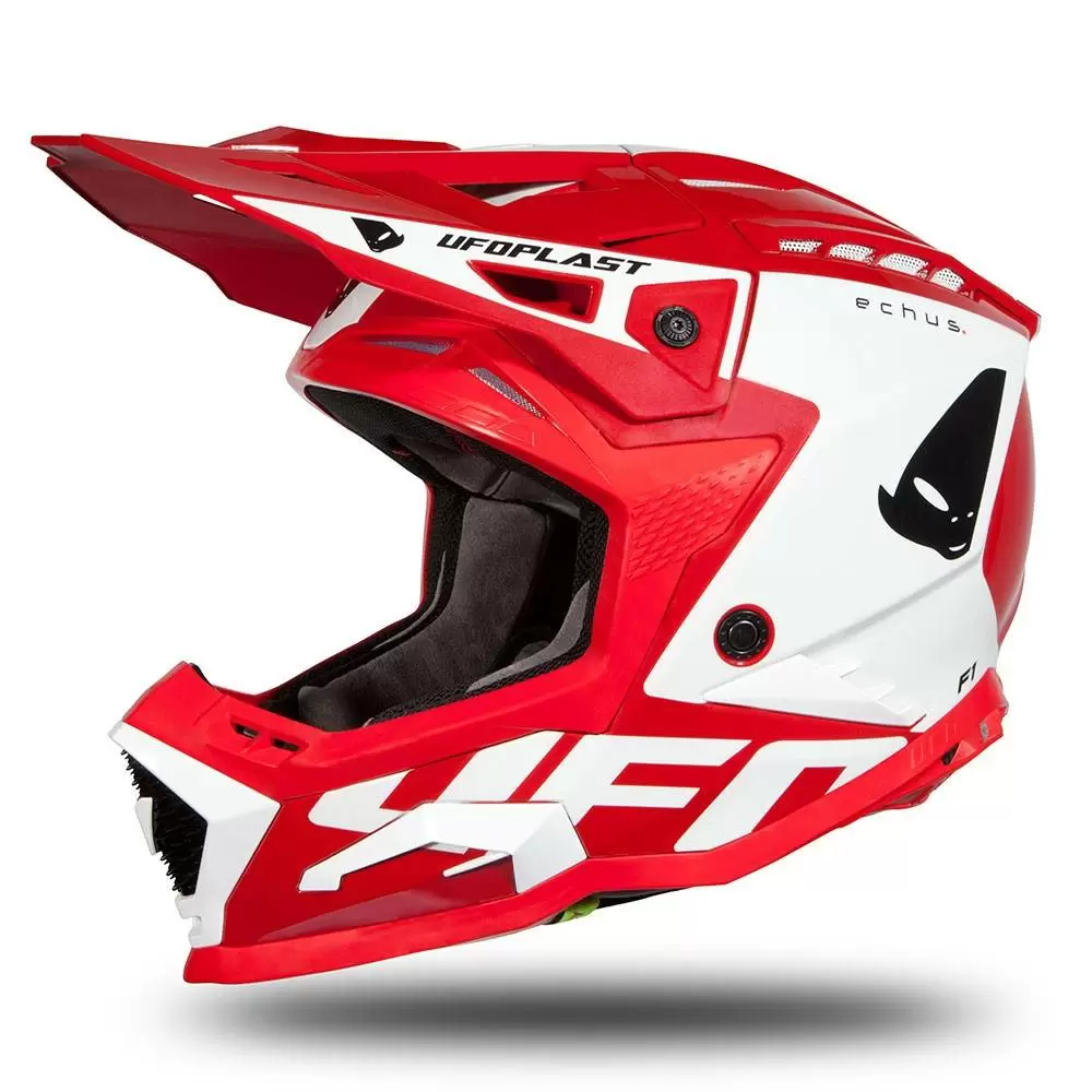 UFO Echus Red White Gloss Motocross Helmet 4 UFO Echus Red White Gloss Motocross Helmet - Image 2
