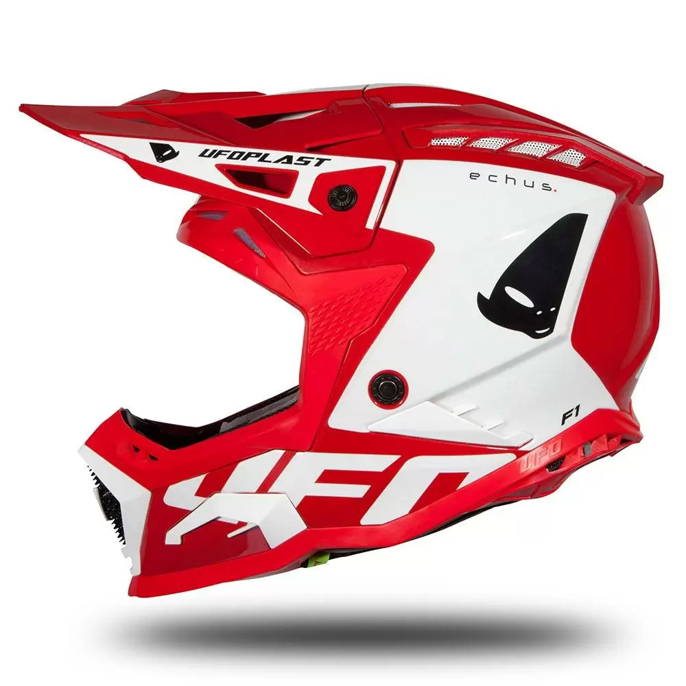 UFO Echus Red White Gloss Motocross Helmet 7 UFO Echus Red White Gloss Motocross Helmet - Image 5