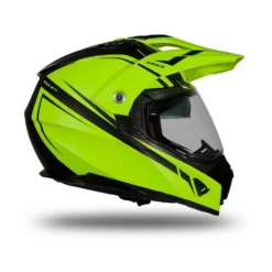 UFO Aries Adventure Black Neon Yellow Gloss Helmet -Motorcycle Riding Equipment Store he179 04 jpg