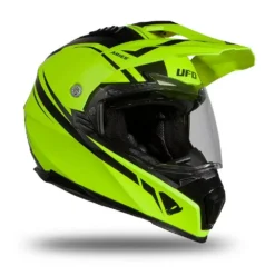 UFO Aries Adventure Black Neon Yellow Gloss Helmet -Motorcycle Riding Equipment Store he179 07 jpg